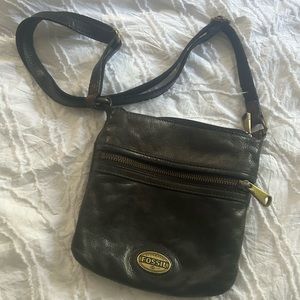 Fossil Explorer Leather Crossbody Bag